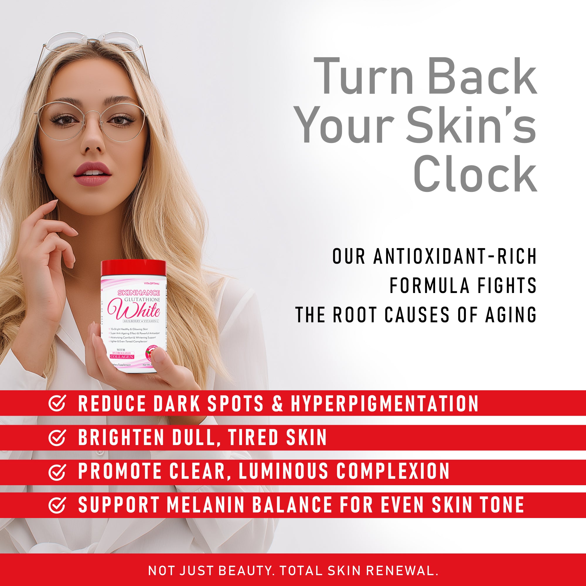 SKINHANCE GLUTATHIONE WHITE POWDER - NATURAL CRANBERRY FLAVOUR - 350G Vita Optimal LLC SKINHANCE GLUTATHIONE WHITE POWDER - NATURAL CRANBERRY FLAVOUR - 350G Vita Optimal LLC